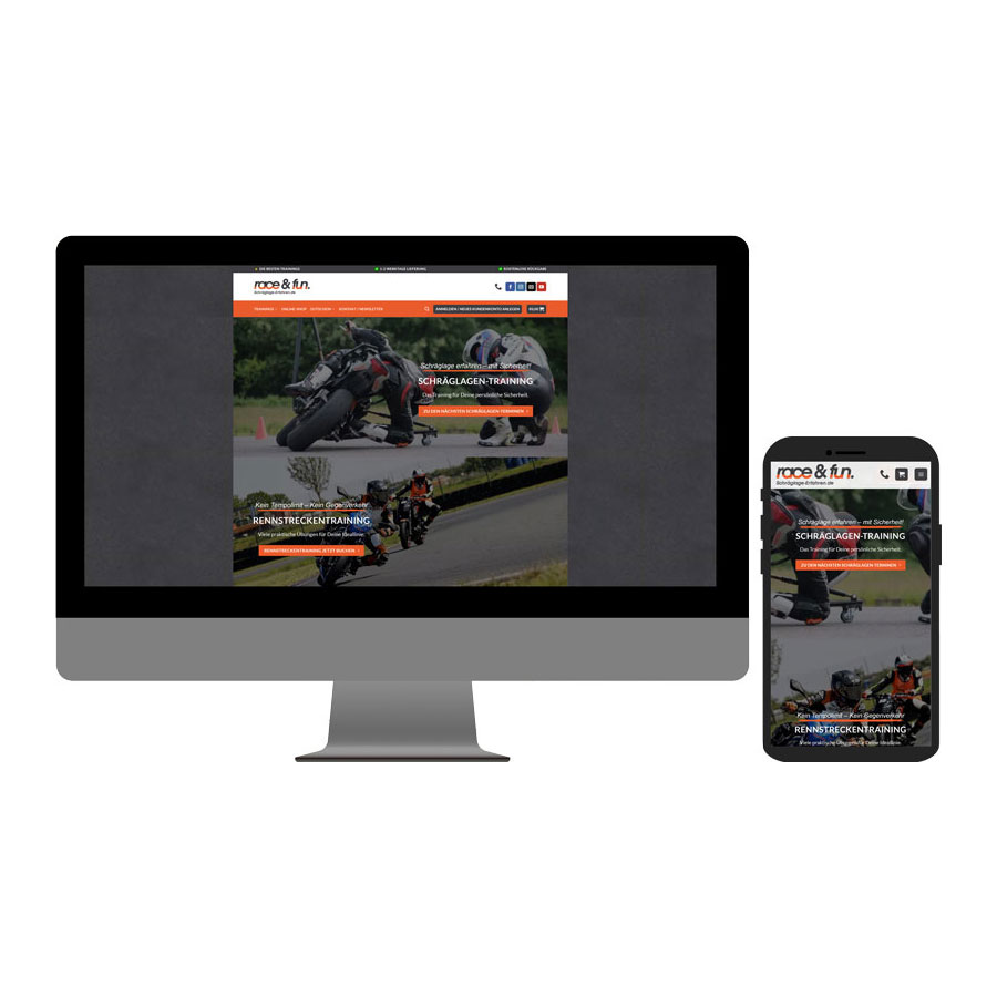 Website Referenz race & fun
