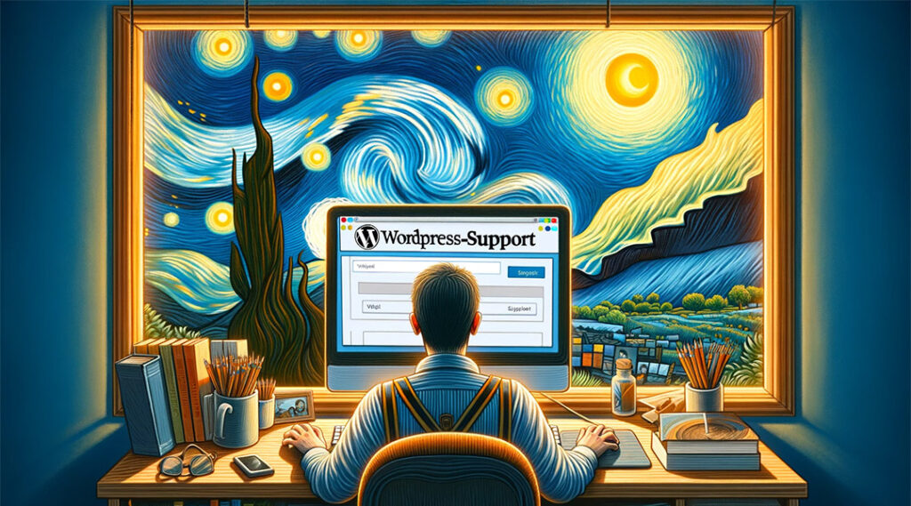 WordPress-Support nach Vincent van Gogh